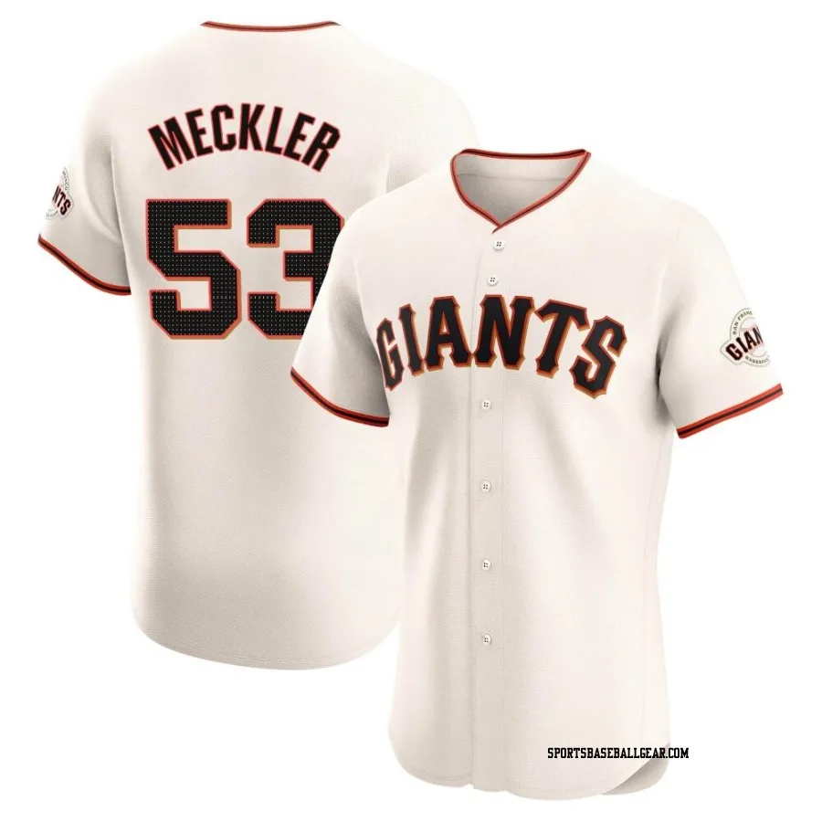 Wade Meckler Men's San Francisco Giants Cream Elite Home Jersey