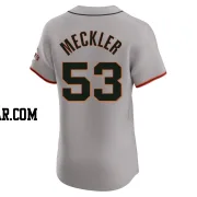 Wade Meckler Men's San Francisco Giants Gray Elite Road Jersey