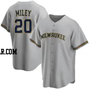 Wade Miley Youth Milwaukee Brewers Gray Replica Road Jersey