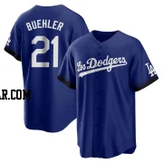 Walker Buehler Men's Los Angeles Dodgers Royal Replica 2021 City Connect Jersey