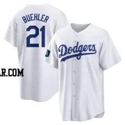 Walker Buehler Men's Los Angeles Dodgers White Replica 2024 World Tour Seoul Series Home Jersey