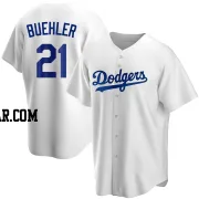 Walker Buehler Men's Los Angeles Dodgers White Replica Home Jersey