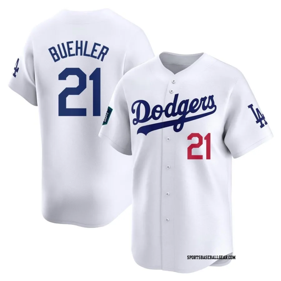 Walker Buehler Youth Los Angeles Dodgers White Limited 2024 World Tour Seoul Series Home Jersey