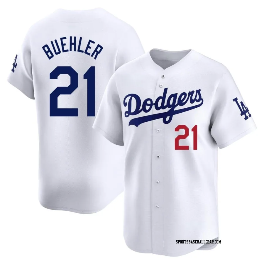 Walker Buehler Youth Los Angeles Dodgers White Limited Home Jersey