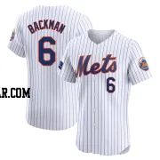 Wally Backman Men's New York Mets White Elite Home Patch Jersey