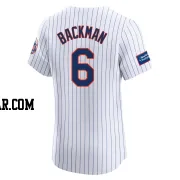 Wally Backman Men's New York Mets White Elite Home Patch Jersey