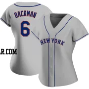 Wally Backman Women's New York Mets Gray Authentic Road Jersey