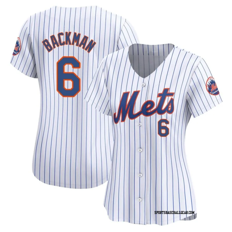 Wally Backman Women's New York Mets White Limited Home Jersey