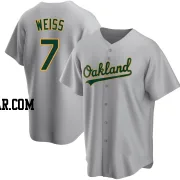 Walt Weiss Men's Oakland Athletics Gray Replica Road Jersey