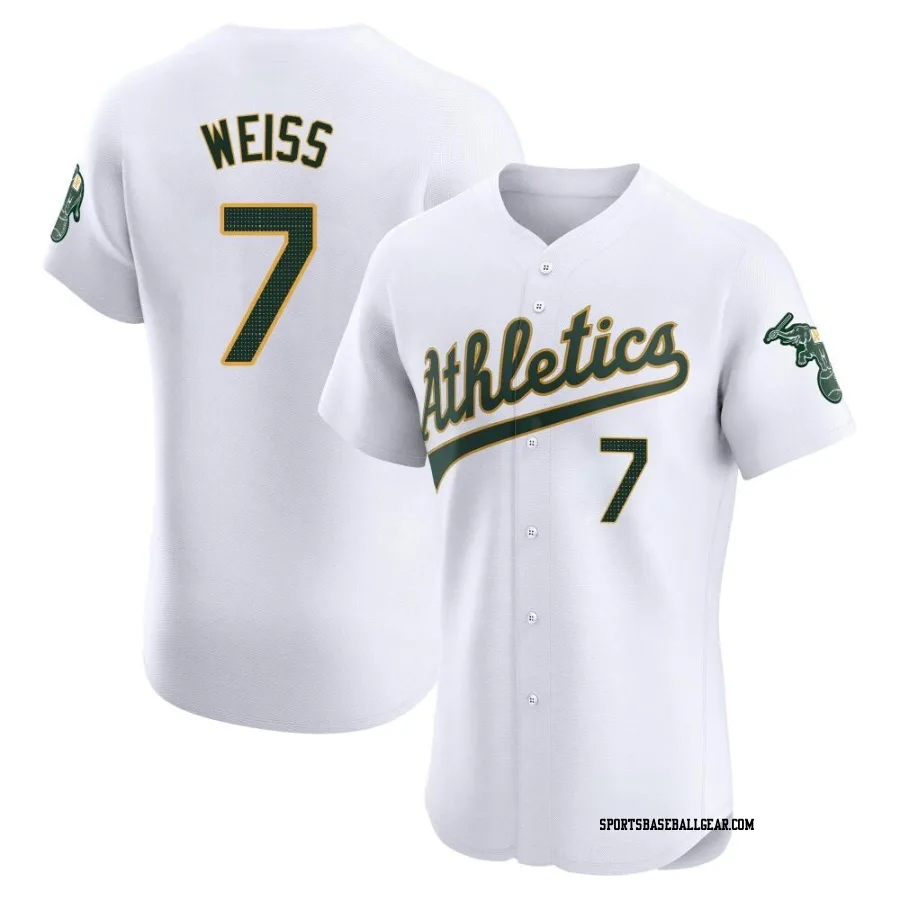 Walt Weiss Men's Oakland Athletics White Elite Home Jersey