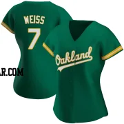 Walt Weiss Women's Oakland Athletics Green Authentic Kelly Alternate Jersey