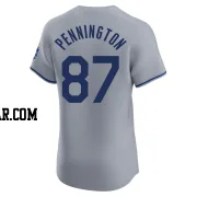 Walter Pennington Men's Kansas City Royals Gray Elite Road Jersey