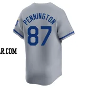 Walter Pennington Men's Kansas City Royals Gray Limited Away Jersey