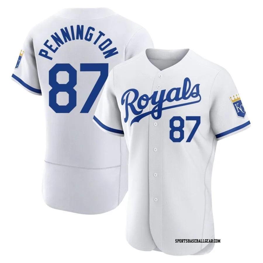 Walter Pennington Men's Kansas City Royals White Authentic 2022 Home Jersey