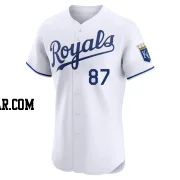 Walter Pennington Men's Kansas City Royals White Elite Home Jersey