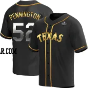 Walter Pennington Men's Texas Rangers Black Golden Replica Alternate 2023 World Series Jersey