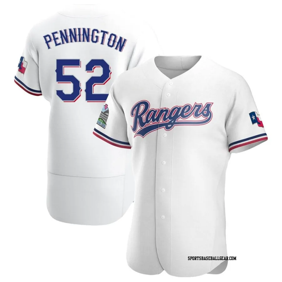 Walter Pennington Men's Texas Rangers White Authentic Home Jersey