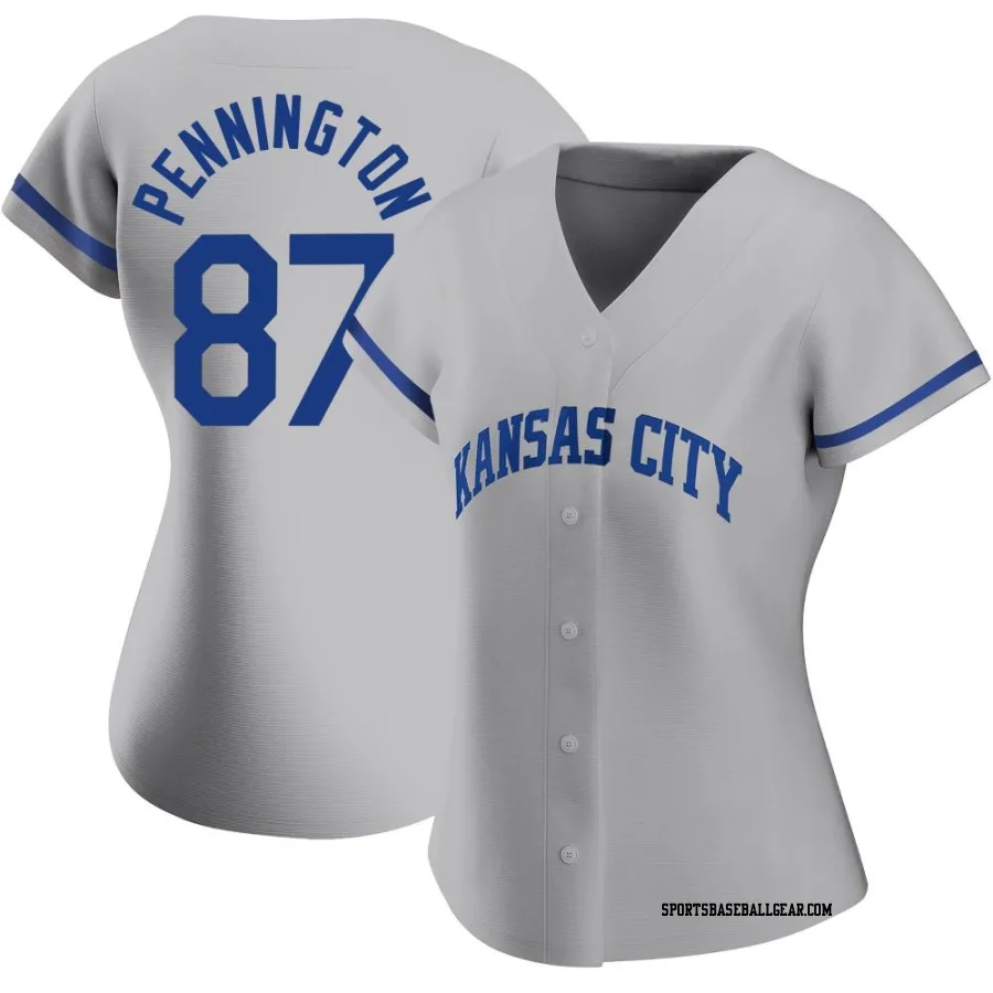 Walter Pennington Women's Kansas City Royals Gray Authentic 2022 Road Jersey