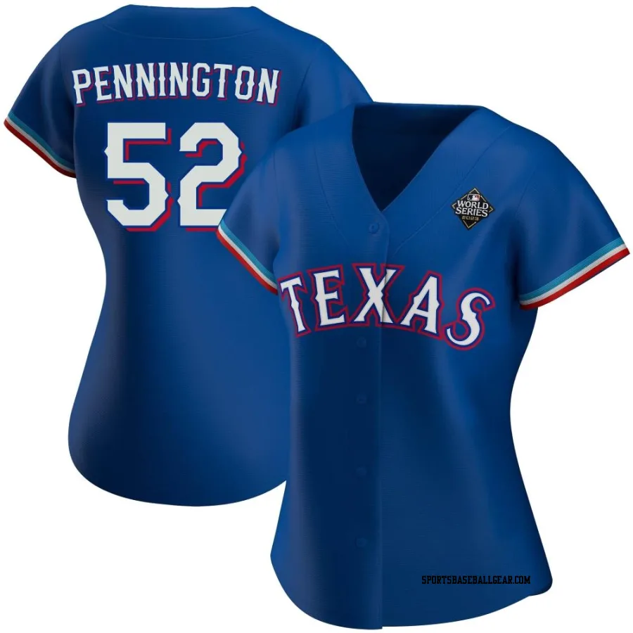 Walter Pennington Women's Texas Rangers Royal Authentic Alternate 2023 World Series Jersey