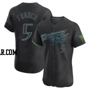 Wander Franco Men's Tampa Bay Rays Charcoal Elite 2024 City Connect Jersey