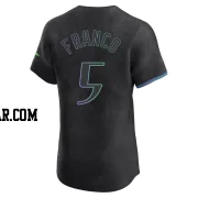 Wander Franco Men's Tampa Bay Rays Charcoal Elite 2024 City Connect Jersey