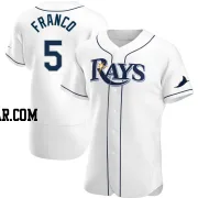 Wander Franco Men's Tampa Bay Rays White Authentic Home Jersey