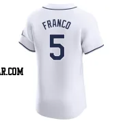 Wander Franco Men's Tampa Bay Rays White Elite Home Jersey