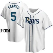 Wander Franco Men's Tampa Bay Rays White Replica Home Jersey