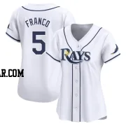 Wander Franco Women's Tampa Bay Rays White Limited Home Jersey