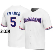 Wander Franco Youth Dominican Republic Baseball White Replica 2023 World Baseball Classic Jersey