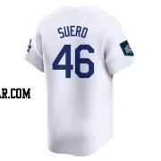 Wander Suero Men's Los Angeles Dodgers White Limited 2024 World Tour Seoul Series Home Jersey