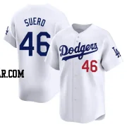 Wander Suero Men's Los Angeles Dodgers White Limited Home Jersey