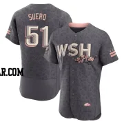 Wander Suero Men's Washington Nationals Gray Authentic 2022 City Connect Jersey