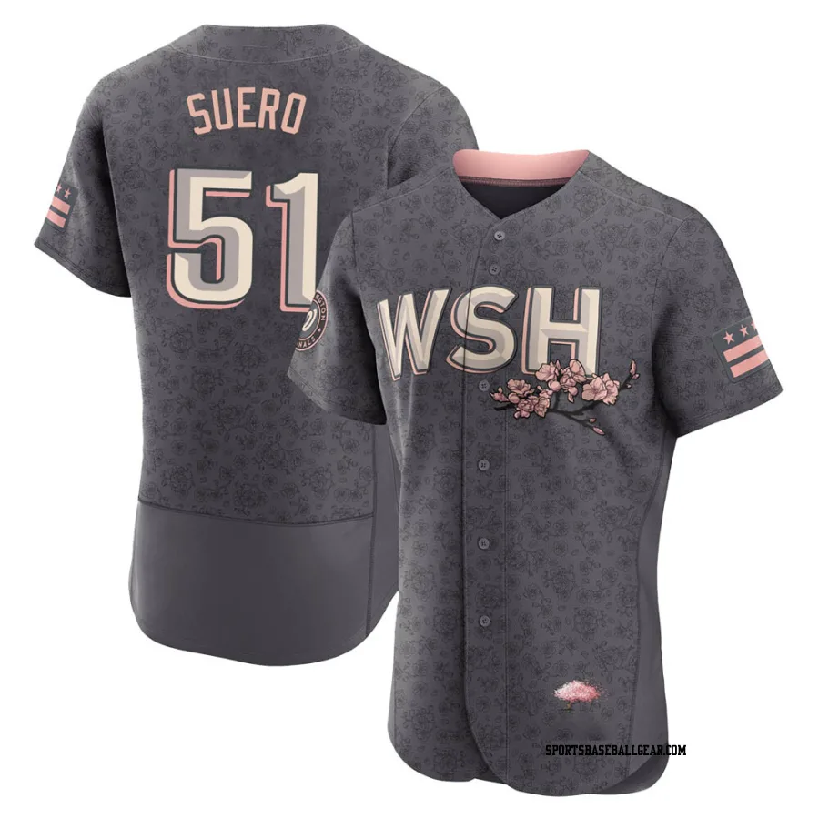 Wander Suero Men's Washington Nationals Gray Authentic 2022 City Connect Jersey