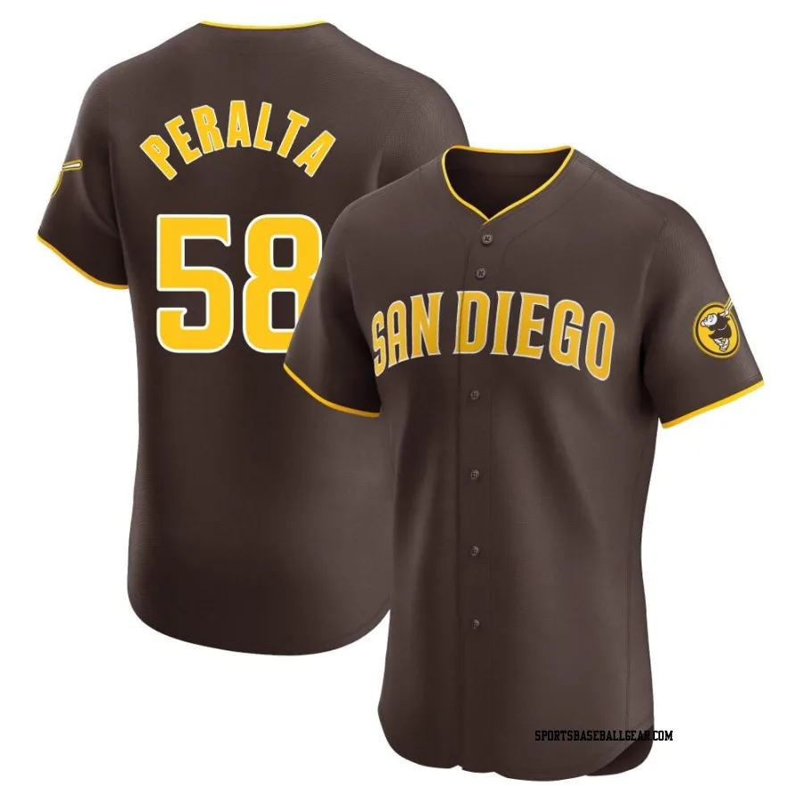 Wandy Peralta Men's San Diego Padres Brown Elite Road Vapor Premier Jersey