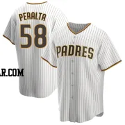 Wandy Peralta Men's San Diego Padres White/Brown Replica Home Jersey