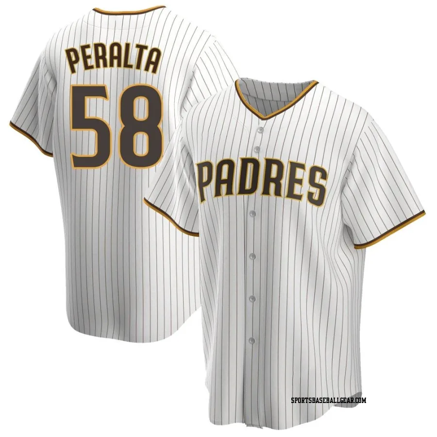 Wandy Peralta Youth San Diego Padres White/Brown Replica Home Jersey