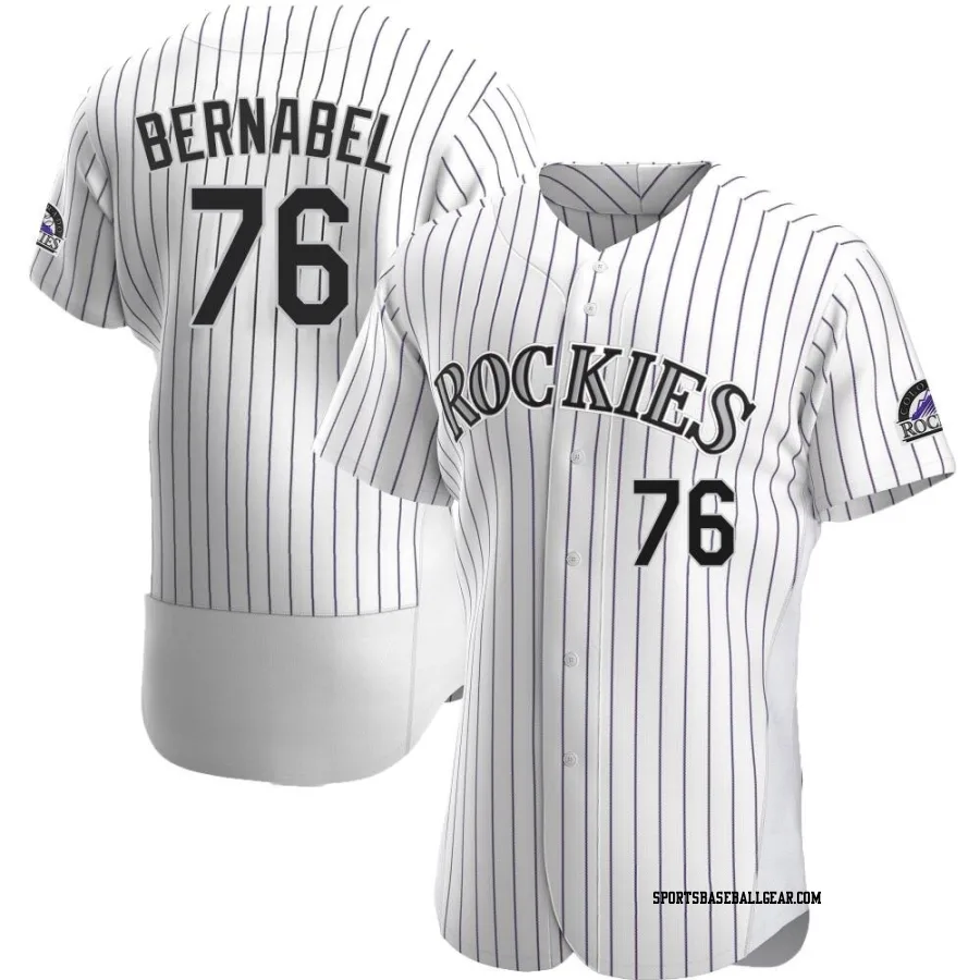 Warming Bernabel Men's Colorado Rockies White Authentic Home Jersey