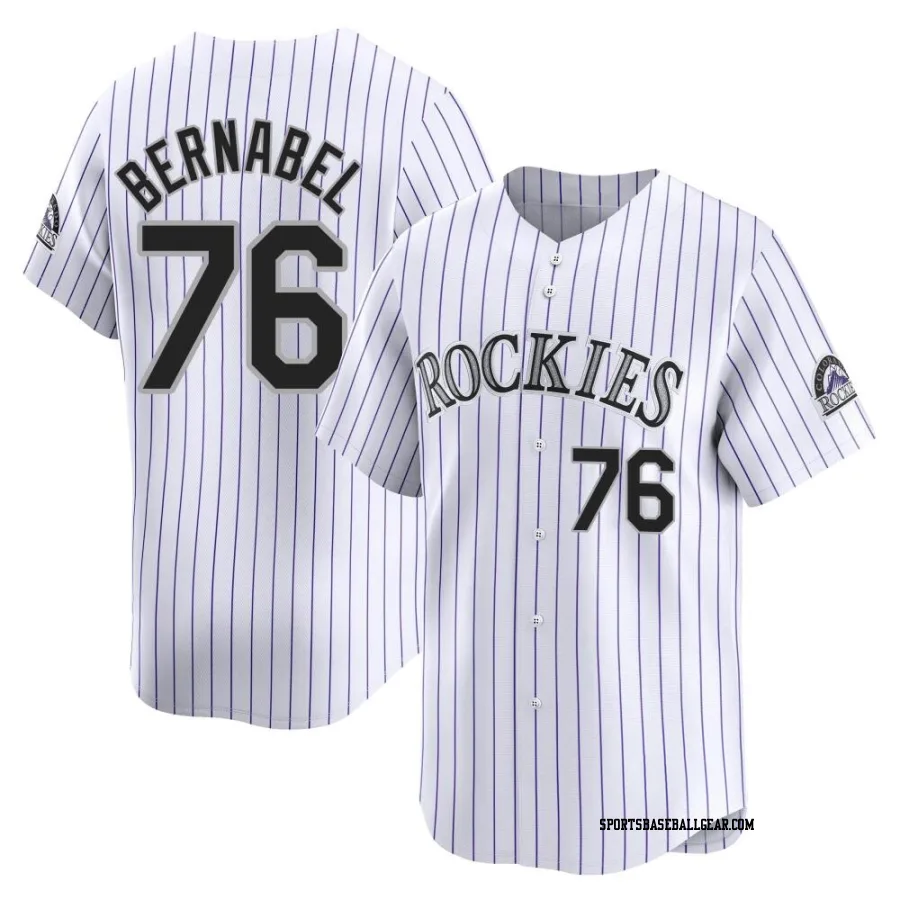 Warming Bernabel Men's Colorado Rockies White Limited Home Jersey