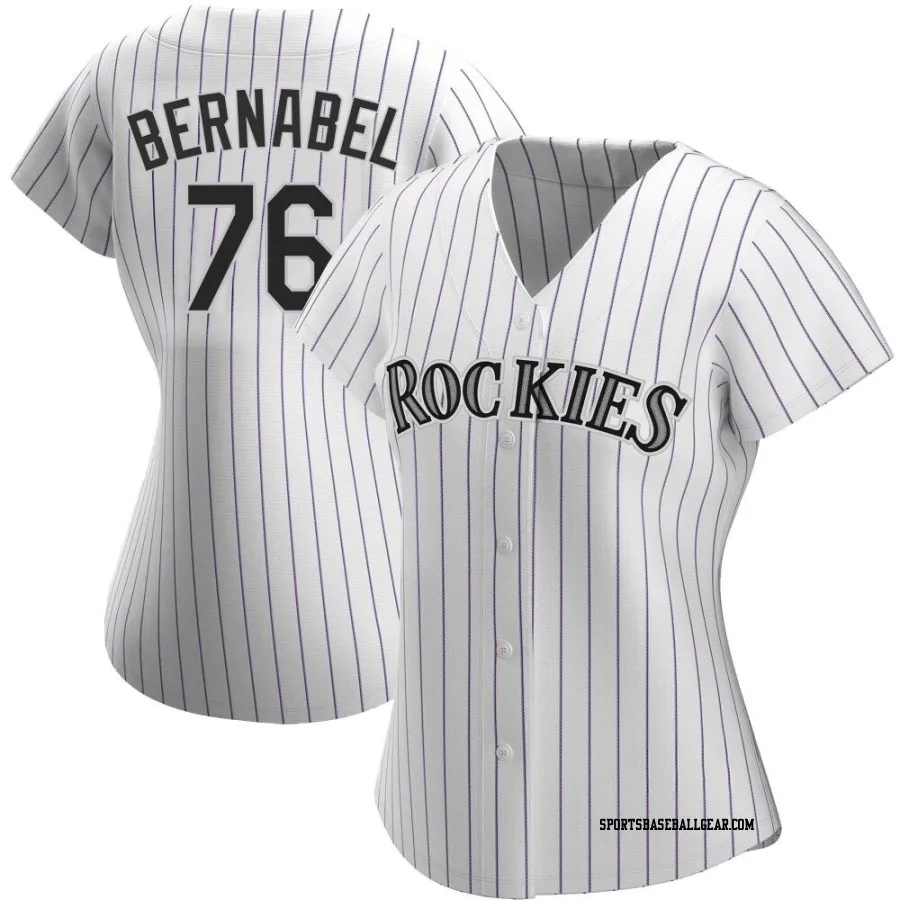 Warming Bernabel Women's Colorado Rockies White Authentic Home Jersey