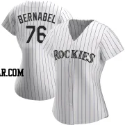 Warming Bernabel Women's Colorado Rockies White Replica Home Jersey