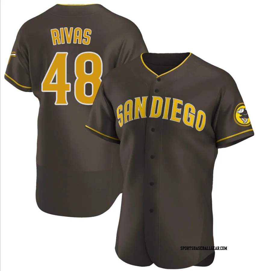 Webster Rivas Men's San Diego Padres Brown Authentic Road Jersey