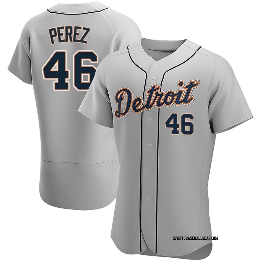 Wenceel Perez Men's Detroit Tigers Gray Authentic Road Jersey