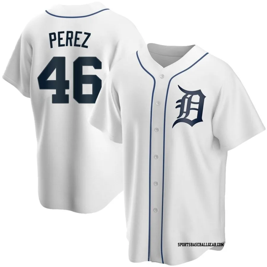 Wenceel Perez Youth Detroit Tigers White Replica Home Jersey