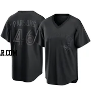 Wes Parsons Men's Toronto Blue Jays Black Replica Pitch Fashion Jersey