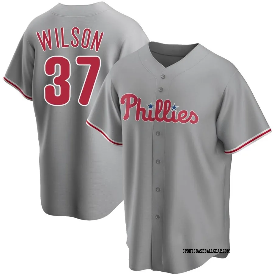 Weston Wilson Men's Philadelphia Phillies Gray Replica Road Jersey