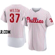 Weston Wilson Men's Philadelphia Phillies White Authentic 2022 World Series Home Jersey