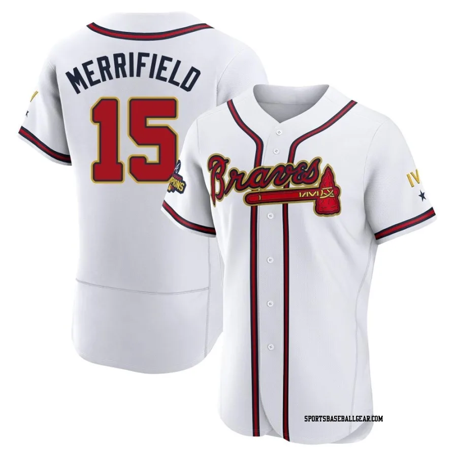 Whit Merrifield Men's Atlanta Braves Gold Authentic White 2022 Program Jersey