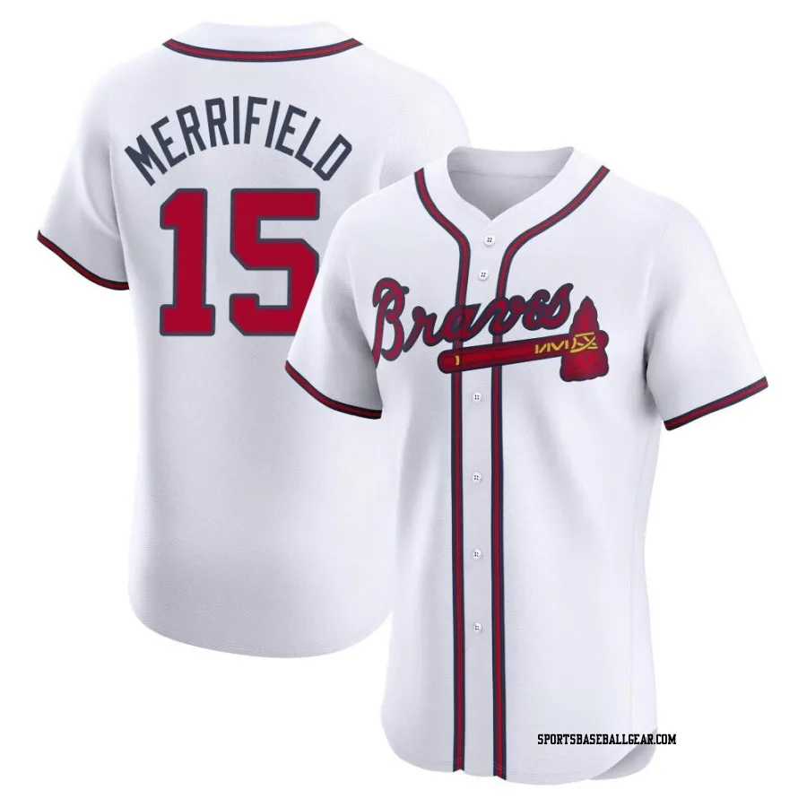 Whit Merrifield Men's Atlanta Braves White Elite Home Jersey