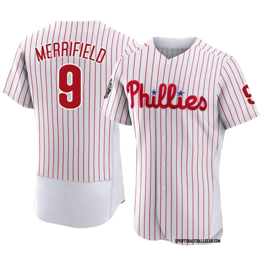 Whit Merrifield Men's Philadelphia Phillies White Authentic 2022 World Series Home Jersey